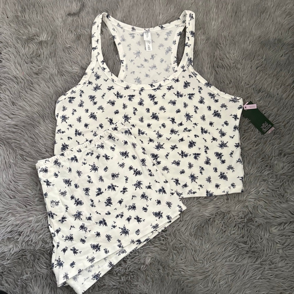 Wild Fable Tank Top & Shorts Sleepwear Set Women's XL NEW Pajamas Cozy Summer